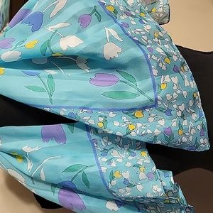 Vintage floral silk scarf